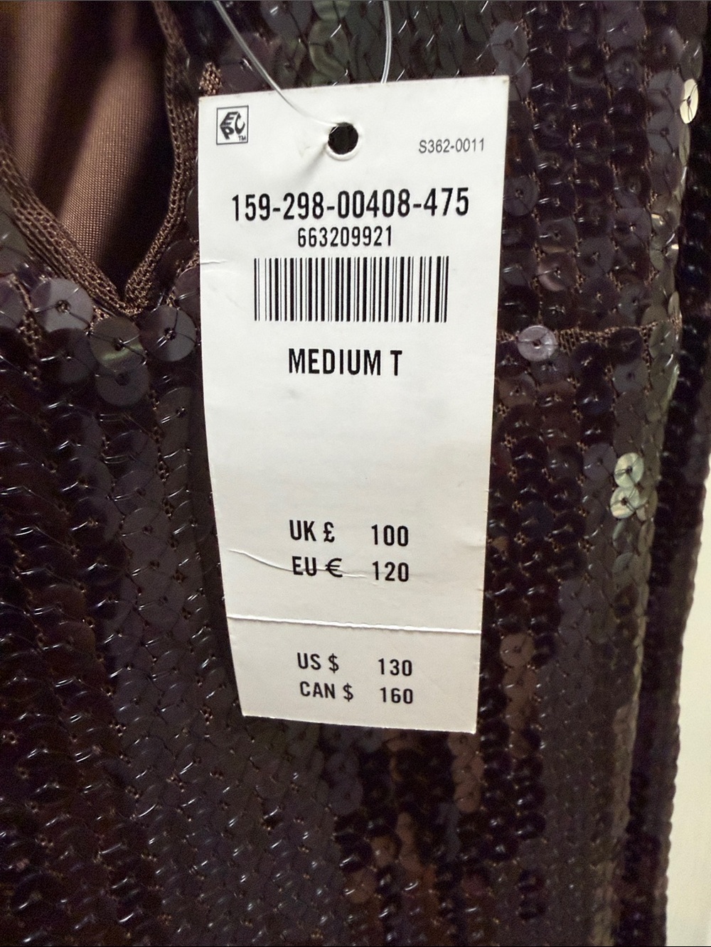 Abercrombie & Fitch Brown Sequined Slip Maxi Dress - Picture 2 of 2